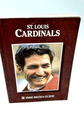 St. Louis Cardinals NFL 1986 Media Guide WILLIAM V. BIDWELL Paperback Book